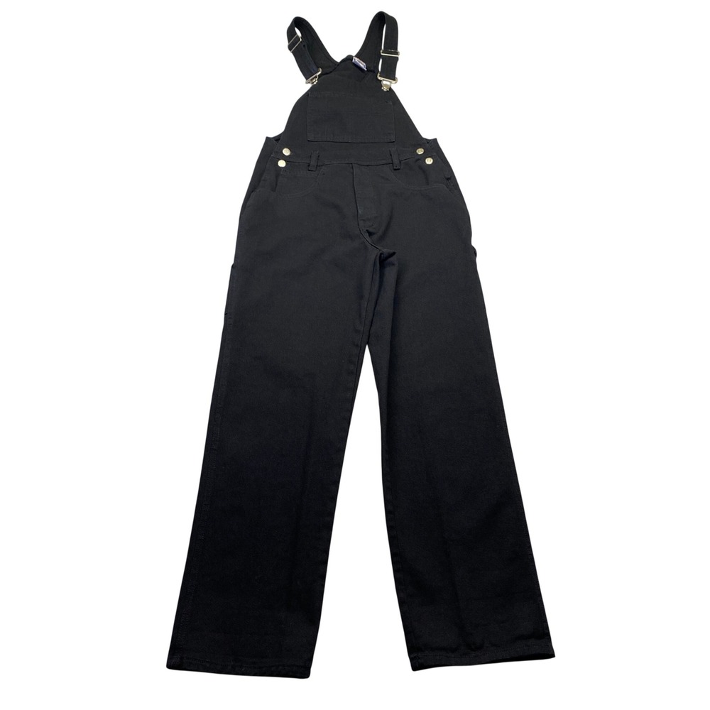 VTG Watch LA Black Denim Overalls Made in USA Mens Sz S Fits‎ 28" Straight Leg